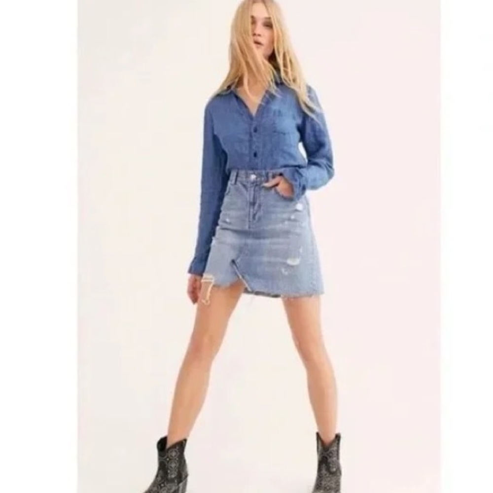 Free people Jean skirt